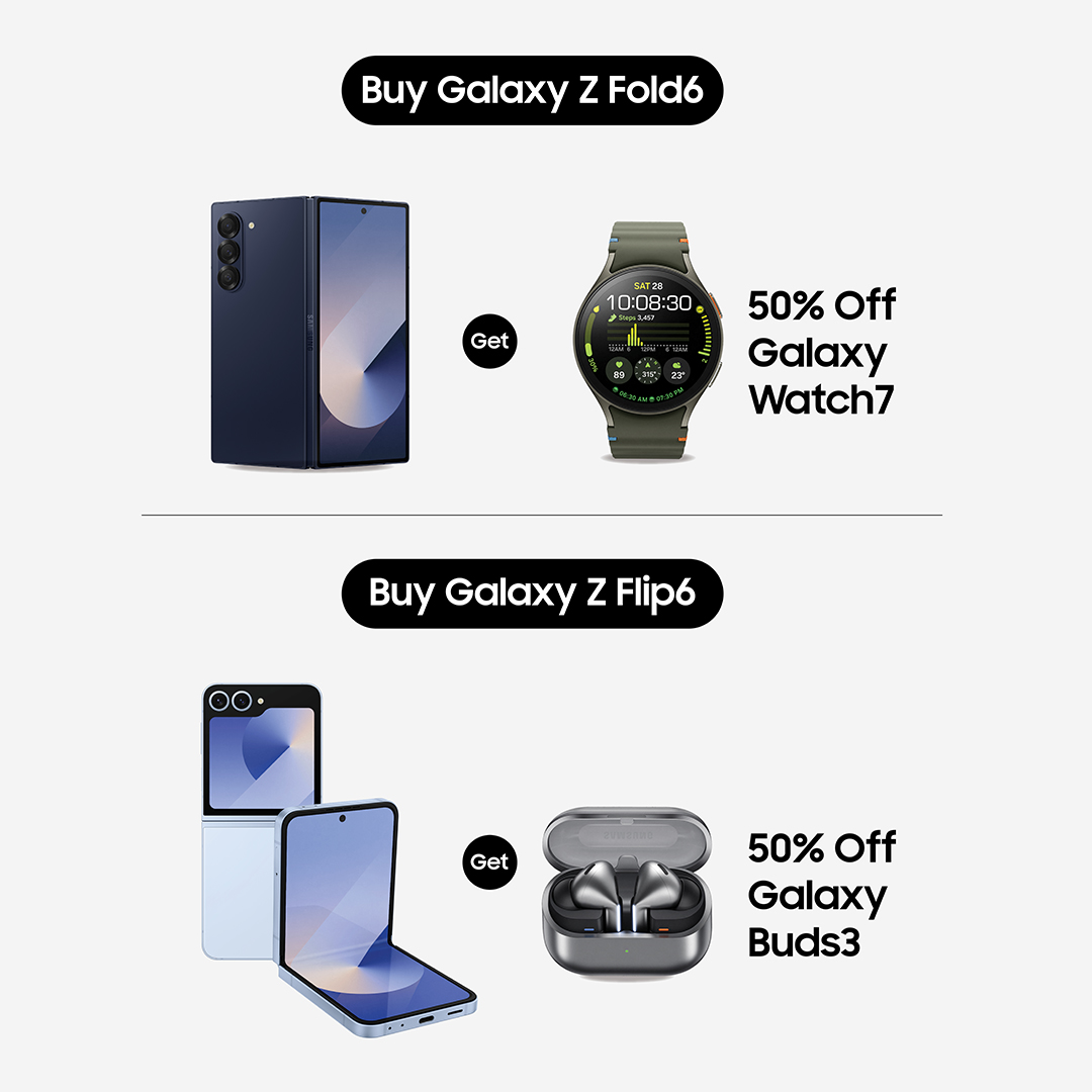 Samsung Experience Stores Sweeten the Deal with Discounts on Wearables for Your New Fold6 and Flip6 Purchases 