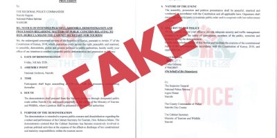 Circulating Protest Notice on Tourism CS Rebecca Miano Flagged as FAKE