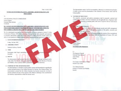 Circulating Protest Notice on Tourism CS Rebecca Miano Flagged as FAKE